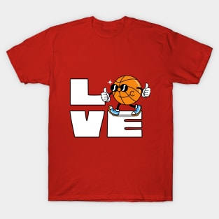 Love Basketball Shirt, Unisex Basketball shirt, Cute Basketball Tshirts, Gift shirt for basketball lover, Cute basketball mascot shirt T-Shirt